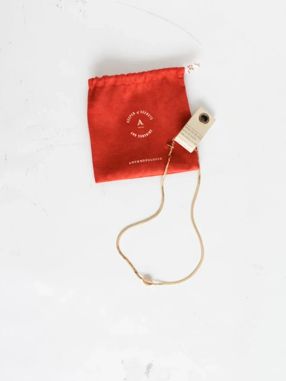 Anthropologie Herringbone Cowrie Shell Necklace - NEW